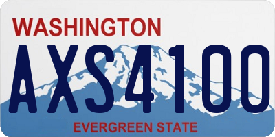 WA license plate AXS4100