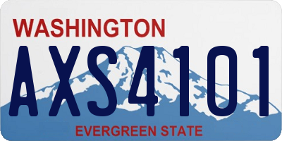 WA license plate AXS4101