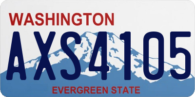 WA license plate AXS4105