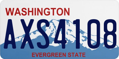 WA license plate AXS4108