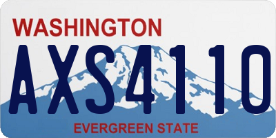 WA license plate AXS4110