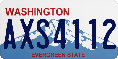 WA license plate AXS4112