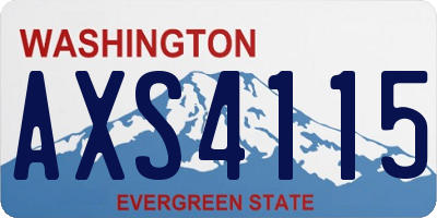 WA license plate AXS4115