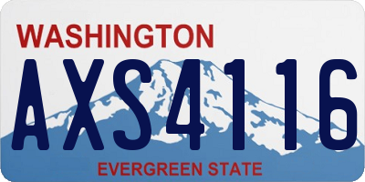 WA license plate AXS4116