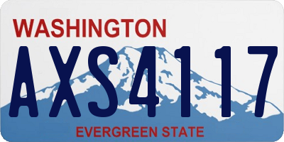 WA license plate AXS4117