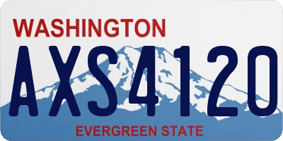 WA license plate AXS4120