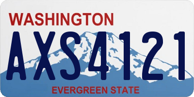 WA license plate AXS4121