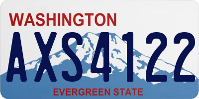WA license plate AXS4122