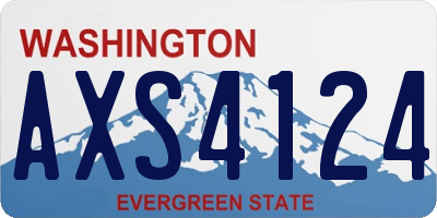 WA license plate AXS4124