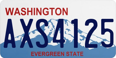 WA license plate AXS4125