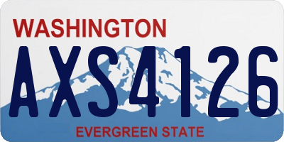 WA license plate AXS4126