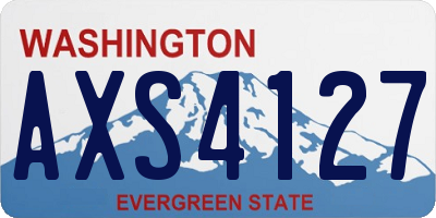 WA license plate AXS4127