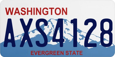 WA license plate AXS4128