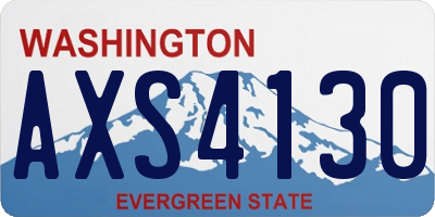 WA license plate AXS4130