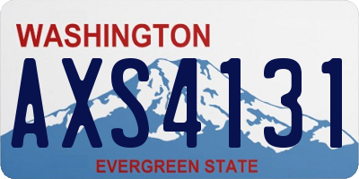 WA license plate AXS4131