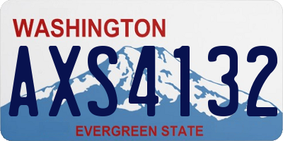 WA license plate AXS4132