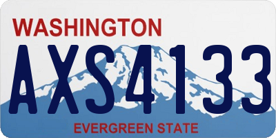 WA license plate AXS4133