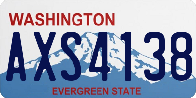 WA license plate AXS4138