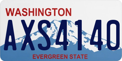 WA license plate AXS4140