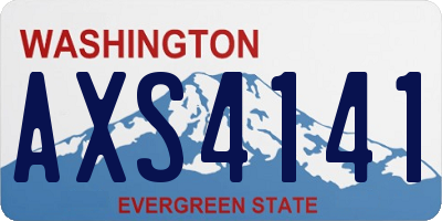 WA license plate AXS4141