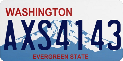 WA license plate AXS4143
