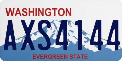 WA license plate AXS4144