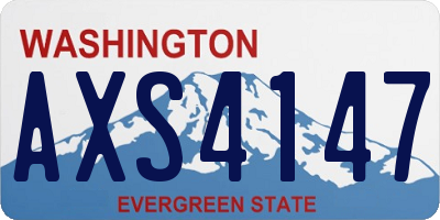 WA license plate AXS4147