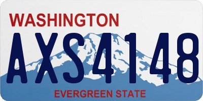 WA license plate AXS4148