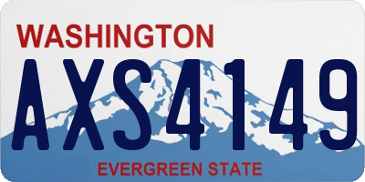 WA license plate AXS4149