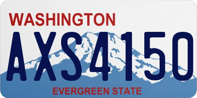 WA license plate AXS4150
