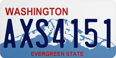 WA license plate AXS4151