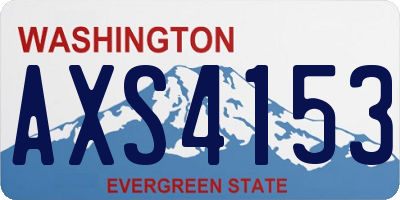 WA license plate AXS4153