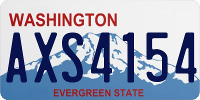 WA license plate AXS4154