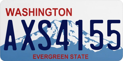 WA license plate AXS4155