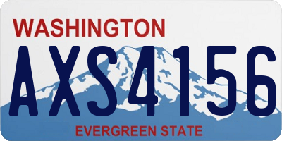WA license plate AXS4156