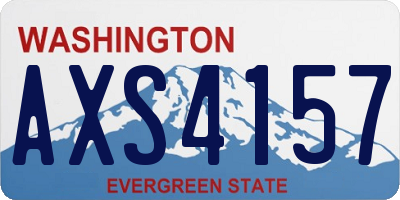 WA license plate AXS4157