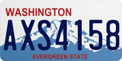 WA license plate AXS4158