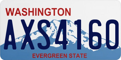 WA license plate AXS4160
