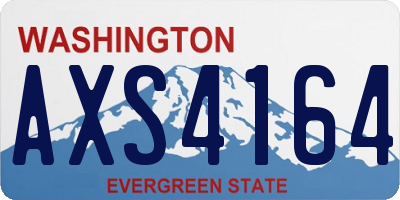 WA license plate AXS4164