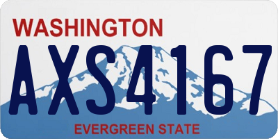 WA license plate AXS4167