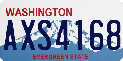 WA license plate AXS4168