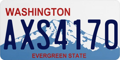 WA license plate AXS4170