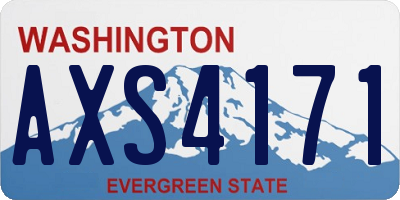 WA license plate AXS4171
