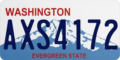 WA license plate AXS4172