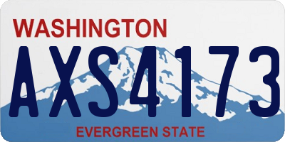 WA license plate AXS4173