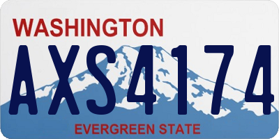 WA license plate AXS4174