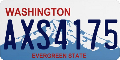 WA license plate AXS4175