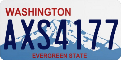 WA license plate AXS4177
