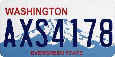 WA license plate AXS4178