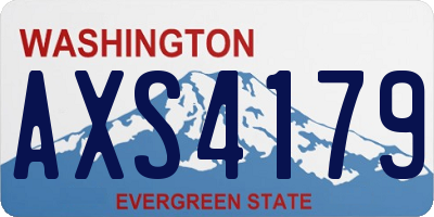 WA license plate AXS4179